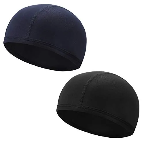 QKURT Ciclismo Skull cap, 2pcs Traspirante Estate sotto Fodera per Casco Perfetto per Il Running Hat Bici Skull cap Berretto Sportivo