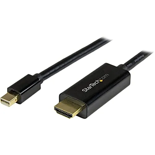 StarTech.com Cavo convertitore adattatore DisplayPort a HDMI con cavo integrato, mDP a HDMI da 1m, 4K