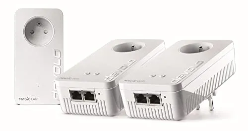 Devolo Magic 2 WiFi Network: kit CPL WiFi Multiroom più veloce del mondo (2400 Mbit/s, 5 porte Gigabit Ethernet) - versione con presa francese