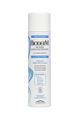 BioDerm Mousse Dermodetergente Pelli Delicate Igienizzante Senza Risciacquo - Dermodetergente per il Corpo per Pelli Sensibili, Asfittiche e Irritabili - Detergente Adulti Allettati e Incontinenti