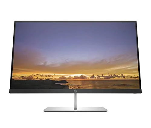 HP Pavilion 27 Quantum Dot Monitor, 27 Pollici QHD, Risoluzione 2560 x 1440, Tecnologia AMD FreeSync, Micro-Edge, Antiriflesso, Comandi sullo Schermo, Reclinabile, USB-C, DisplayPort, HDMI, Grigio