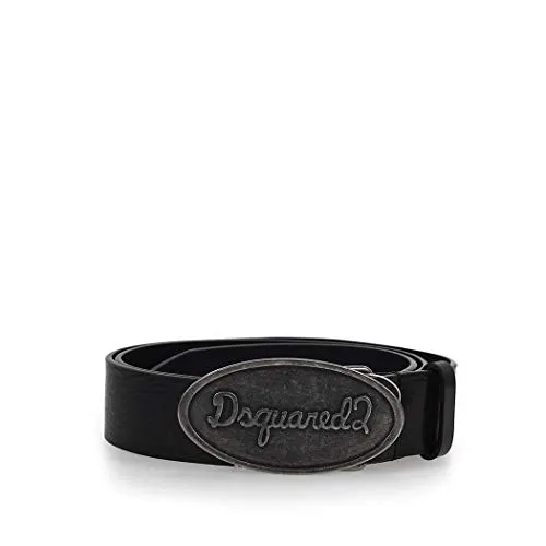 DSQUARED2 Accessori da Uomo Cintura Nera Logo SS2020