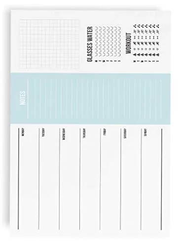 Agenda settimanale, formato DIN A4, orizzontale / 50 pagine (lingua inglese)