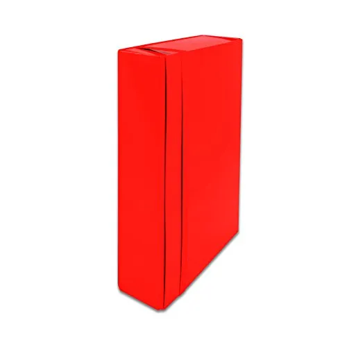 euro-cart IRIS Cartella Portaprogetti con Elastico Piatto, Dorso 3 cm, Rosso