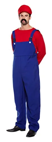 Henbrandt - Costume da idraulico Super Mario Bros, per uomo