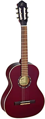 Ortega Guitars R121-3/4WR Chitarra Classica 3/4, Colore Vinaccia Rossa