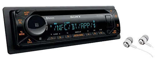 Sony MEX-XB100BT Autoradio Ricevitore con Lettore CD, Display, NFC, Bluetooth, USB/AUX, Apple iPod/iPhone Control, 4 x 100 W, Microfono Esterno Incluso, Nero
