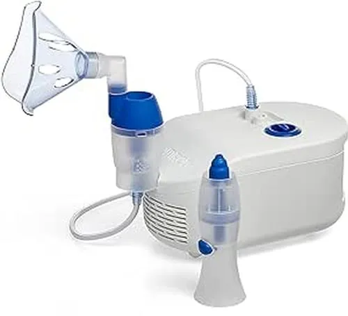 Omron X101 Easy Aerosol Bambini e Adulti a Compressore - Kit Apparecchio Aerosol Facile da Usare, Trattamento di Patologie Respiratorie Come Tosse, Raffreddore, Asma e Bronchite