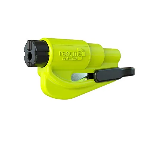 Resqme GBO-RQM-YELLOWFLUO Accessorio di Sicurezza 2 in 1 per Portachiavi, Giallo (Saftey Yellow), 1 Pezzo