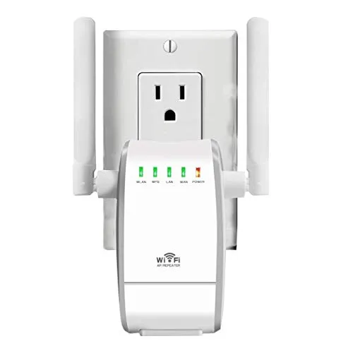 YUNJIN Ripetitore WiFi Wireless velocità 300Mbps Amplificatore di Segnale WiFi e Access Point WiFi Router, Porta LAN/WAN con WPS Compatibile con Tutti i Modem Fibra IEEE802.11b/g/n 2,4GHz