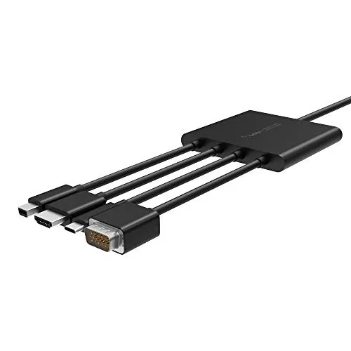 Belkin Adattatore AV Digitale Multiporta verso HDMI, Mini DisplayPort, da USB-C, HDMI e VGA, Supporta Audio e Video Ultra HD 4K