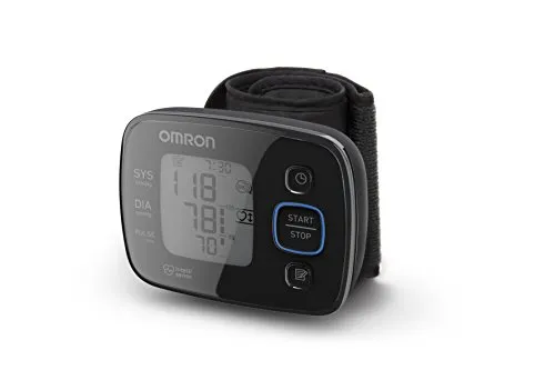 OMRON MIT Precision 5 Misuratore di Pressione da Polso, Design Compatto, Sensore di Corretto Posizionamento