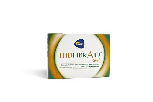 THD FIBRAID GEL-FUNZIONALITÁ INTESTINALE Integratore Alimentare Regola il Transito e il Gonfiore Intestinale Equilibra la Flora Batterica Favorisce la Digestione, 10 Stick Pack Pronti all’Uso