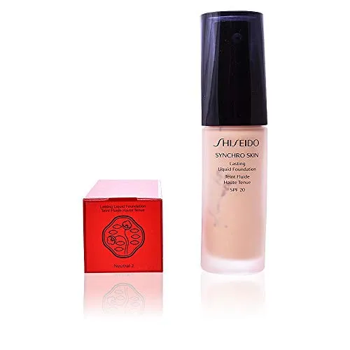 Shiseido - SYNCHRO SKIN Lasting Liquid Foundation, Fondotinta Liquido Neutral N°4 20 SPF, 30 ml