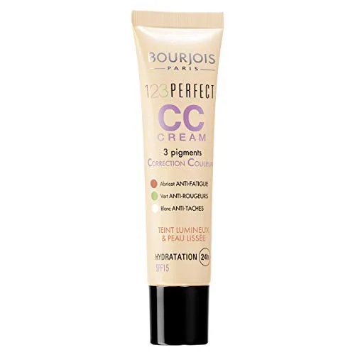 Bourjois CC Cream 1, 2, 3 Perfect, Crema Viso Colorata Correttiva e Idratante Oil-free, SPF 16, 32 Light Beige