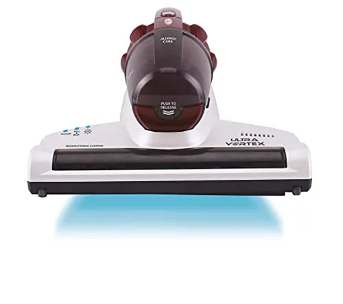 Hoover Ultra Vortex MBC500UV 011 Battimaterasso con Luce UV-C, 500W, 0,3 L, Antiacaro, Antibatterica, Rimuove Allergeni e Polvere, 3 Programmi, Rosso