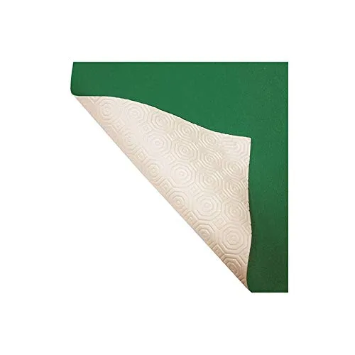 R.P. Mollettone Verde Bianco - Copritavolo Proteggi Tavolo gommato Alt. cm 140 - Cm 140x300