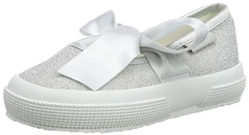 SUPERGA 2257-JERSEYLUREXJ, Ballerine con Chiusura sul Retro Bambine e Ragazze, Argento (Grey Silver 031), 25 EU