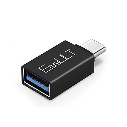 EasyULT Adattatore da USB C a USB 3.0, Adattatore OTG Tipo-C a USB A, Conversione da Thunderbolt 4/3 a USB, Compatible per MacBook PRO 2021, MacBook Air 2020, Galaxy S8 S9 Plus Note 8 9-Nero