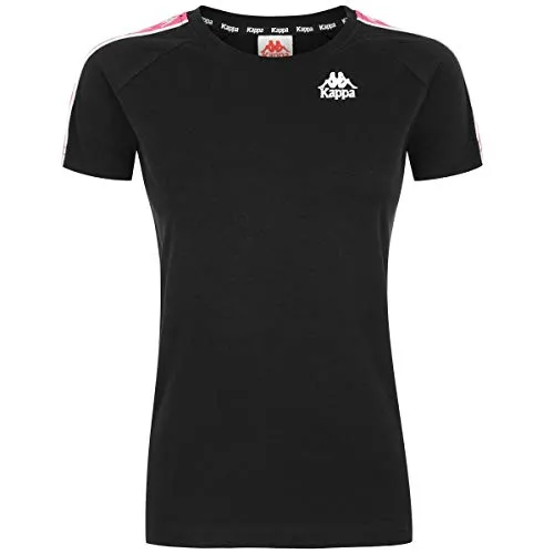 Kappa T-Shirt Cotone 303WGP0 Black - Fuchsia Size:S