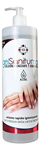 Sanity 101 Tanica Gel Igienizzante Mani Con Alcool Superiore Al 70%, Elimina Al 99% Batteri Senza Utilizzo Di Acqua - 1000 ml