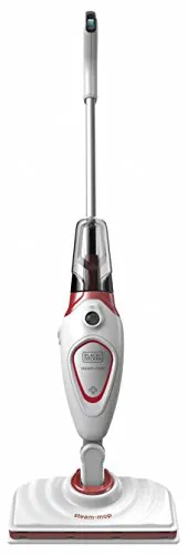 BLACK+DECKER bds1616r scopa a vapore Steam Mop con 2 Pads e 1 tappeto aliante, 1600 W