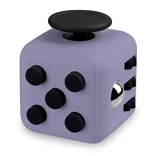 Cubo antistress giocattolo dado per bambini e adulti, Fidget Toy con 6 moduli rilassanti, Fidget Toy per studio e lavoro, regalo per bambini e adulti (grigio). (Gris)