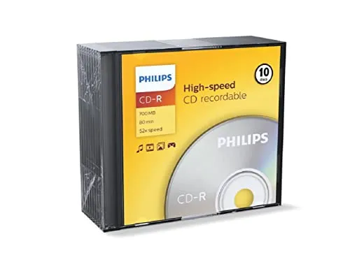 Philips Cd-R 80 Min 52X Slim Box Conf. 10