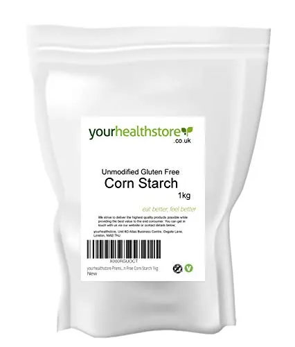 yourhealthstore Premium non modificato amido di mais senza glutine 1 kg, non OGM, vegano (sacca riciclabile)