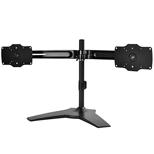 Silverstone SST-ARM23BS-L - Staffa Orizzontale Twin Double Arm LCD LED Monitor, Monitor Fino a 32", con Tilt & Swivel (Tilt ±20°|Swivel ±15°|Rotate 360°), Nero