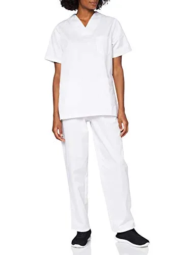 MISEMIYA Casaca Y Pantalón Uniformes Sanitarios 8178 Giacca Uniformi Sanitarie, Bianca, M Unisex-Adulto