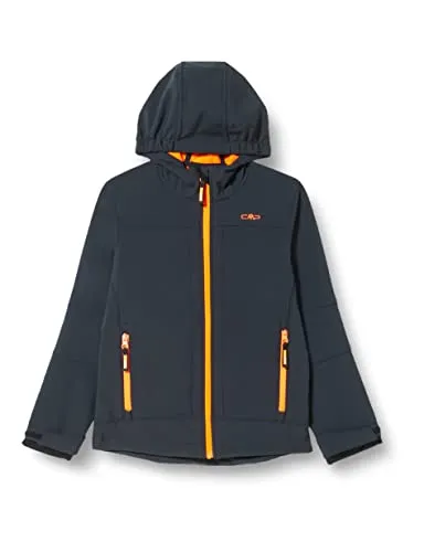 CMP Softshell jacket with ClimaProtect WP 7,000 technology , Boy, Antracite-Flash Orange, 128