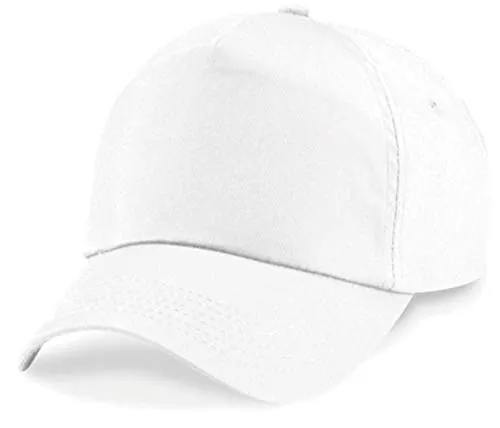 Cappellino da baseball 5 Chiusura a strappo unisex misura tanti colori - Unisex, Cotone, Bianco