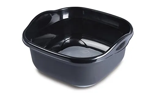 Addis, bacinella con Piedini in Gomma, plastica, Black/Grey, 9 L