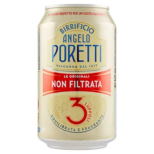 Birrificio Angelo Poretti Le Originali 3 Luppoli Non Filtrata (24 lattine da 33 cl)