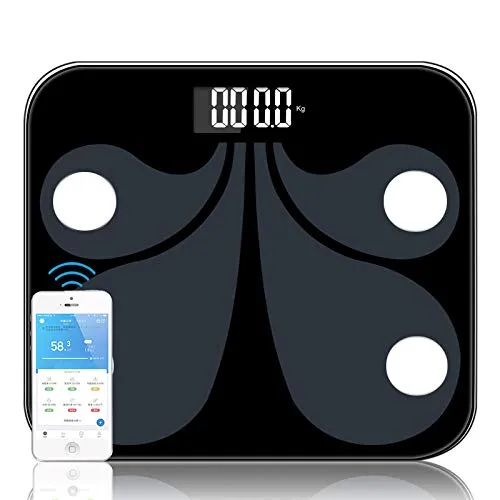bilancia pesa persona digitale bilanciapesapersone bilancia cucina bilancia pesa persona digitale Digitali con App BMI bilancia bilanciapesapersone-Nero