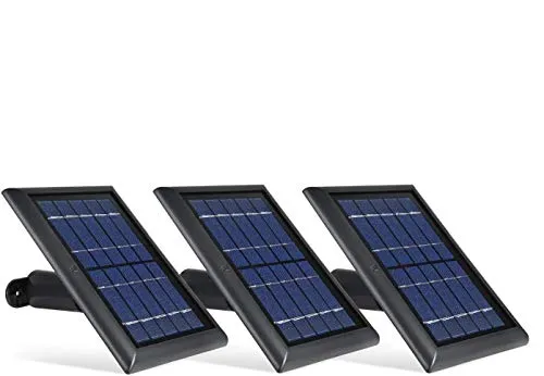Wasserstein - Pannello solare con batteria interna compatibile con le nuove videocamere Blink Outdoor, Blink XT e Blink XT2 Outdoor (confezione da 3, nero)