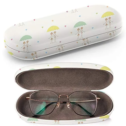 Art-Strap Happy Couple Umbrella - Custodia rigida per occhiali da sole, in materiale sintetico, con panno per la pulizia degli occhiali