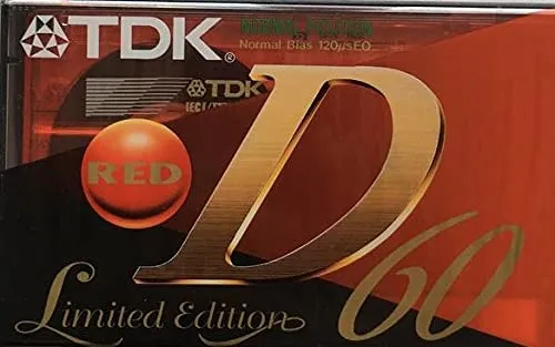 AUDIOCASSETTA TDK D 60 RED LIMITED EDITION