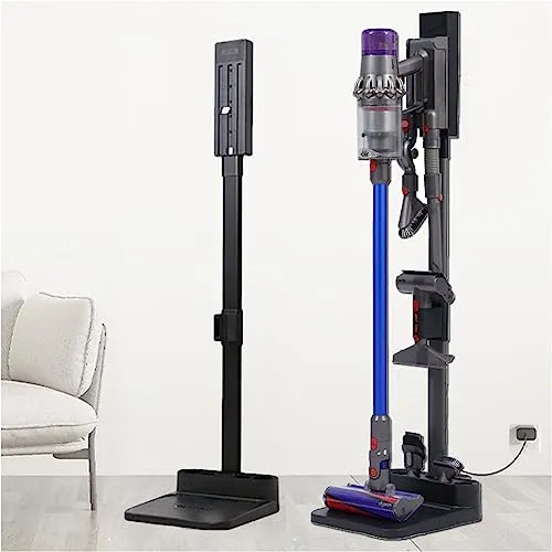 RUBAPOSM Supporto Accessori Aspirapolvere, Stand da Pavimento per Dyson V15 V12 V11 V10 Cordless-Non forare Il autoportante Supporto Organizer Staffa Metallo Supporto Organizer(Color:S1)