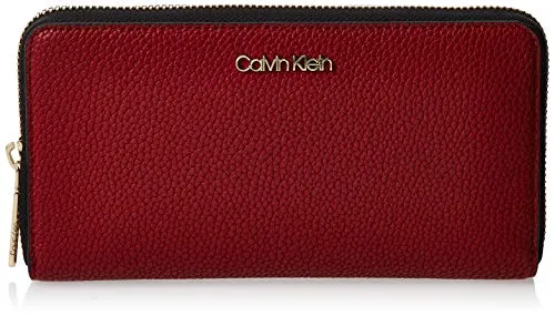 Calvin Klein Neat F19 Lrg Ziparound - Borse a tracolla Donna, Rosso (Barn Red), 1x1x1 cm (W x H L)