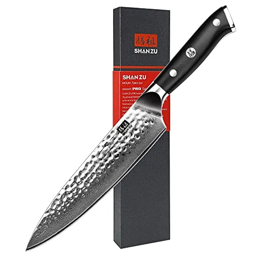 SHAN ZU Coltello di Damasco Coltello da Cucina Coltelli da Chef Giapponese Acciaio da 67 Strati- PRO Series