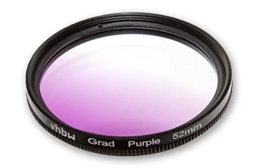 vhbw Filtro Universale Colorato Graduato 52mm Viola per Fuji/Fujifilm XF 18 mm F2 R