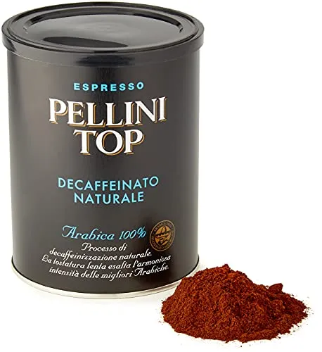 Pellini Caffè - Top Arabica 100% per Moka Decaffeinato Naturale, 1 Barattolo da 250 gr
