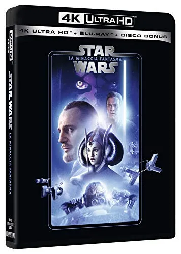 Star Wars 1 La Minaccia Fantasma Uhd 4K (3 Blu Ray)
