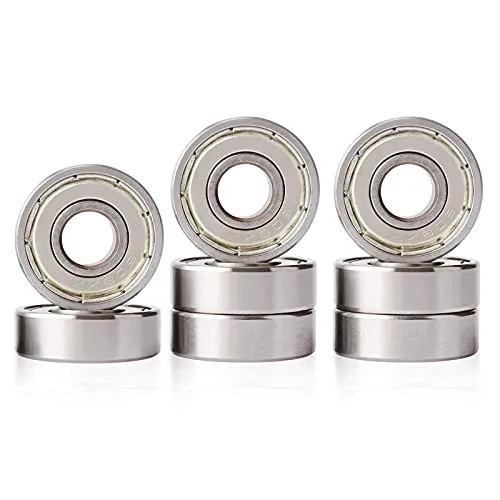 LIUJZZJ 608 ZZ Cuscinetti sfera skate spinner cuscinetto a sfera del Pattino Longboard Rullo Tavole da Skate, Può essere utilizzato per pattini, skateboard, Doppia Schermati, 8 Pezzi (8x22x7) mm