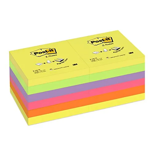 Post-it Brand 91501 Blocchetti da 100 Foglietti, 76 mm x 76 mm