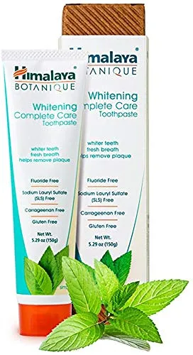 Himalaya Whitening Toothpaste - Simply Peppermint 150 gm (1 Pack), Natural, Fluoride-Free & SLS Free