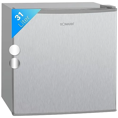 Bomann Freezerbox 31L | Congelatore piccolo con ripiano a griglia | chiusura intercambiabile e regolazione continua della temperatura | Mini congelatore con marcatura a 4 stelle | GB 341.1 inox