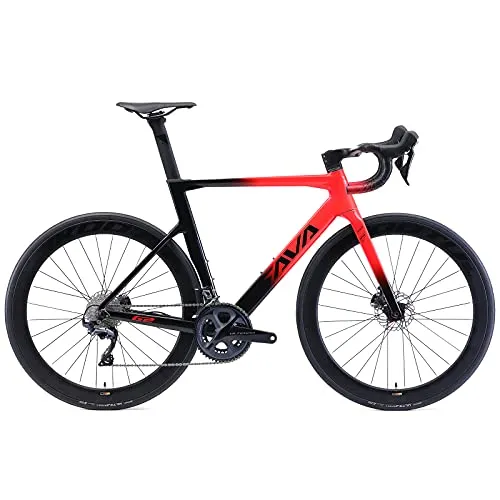 SAVADECK Bici da Strada Carbonio, 700C Bicicletta da Corsa Completamente Integrato Cavo Interno, Freno A Disco Idraulico Bici da Strada con Shimano ULTEGRA R8020 22 Velocità e Fizik Saddle…